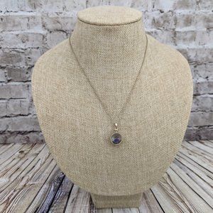 Avon Floating Colored Crystal Gold Chain Necklace